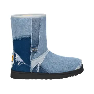 UGG Classic Short Boot Gallery Dept. Denim Boot 1169991-BLU Fashion Designer Everyday Wear Blue Jean Shoe