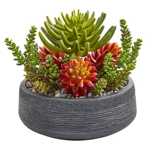 12” Succulent Garden Artificial Plant in Bowl 12” Succulent Garden Artificial Plant in Bowl