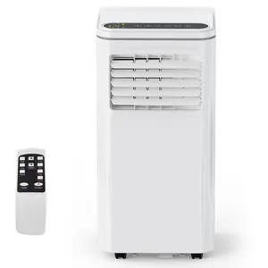 OP-10000 BTU Portable Air Conditioner 3 in 1 Cooling Dehumidifier Fan for Rooms Up to 350 Sq ft, Quiet AC Unit with 24H Timer Remote Control and Window Kit, White Top Cover with Black Nameplate