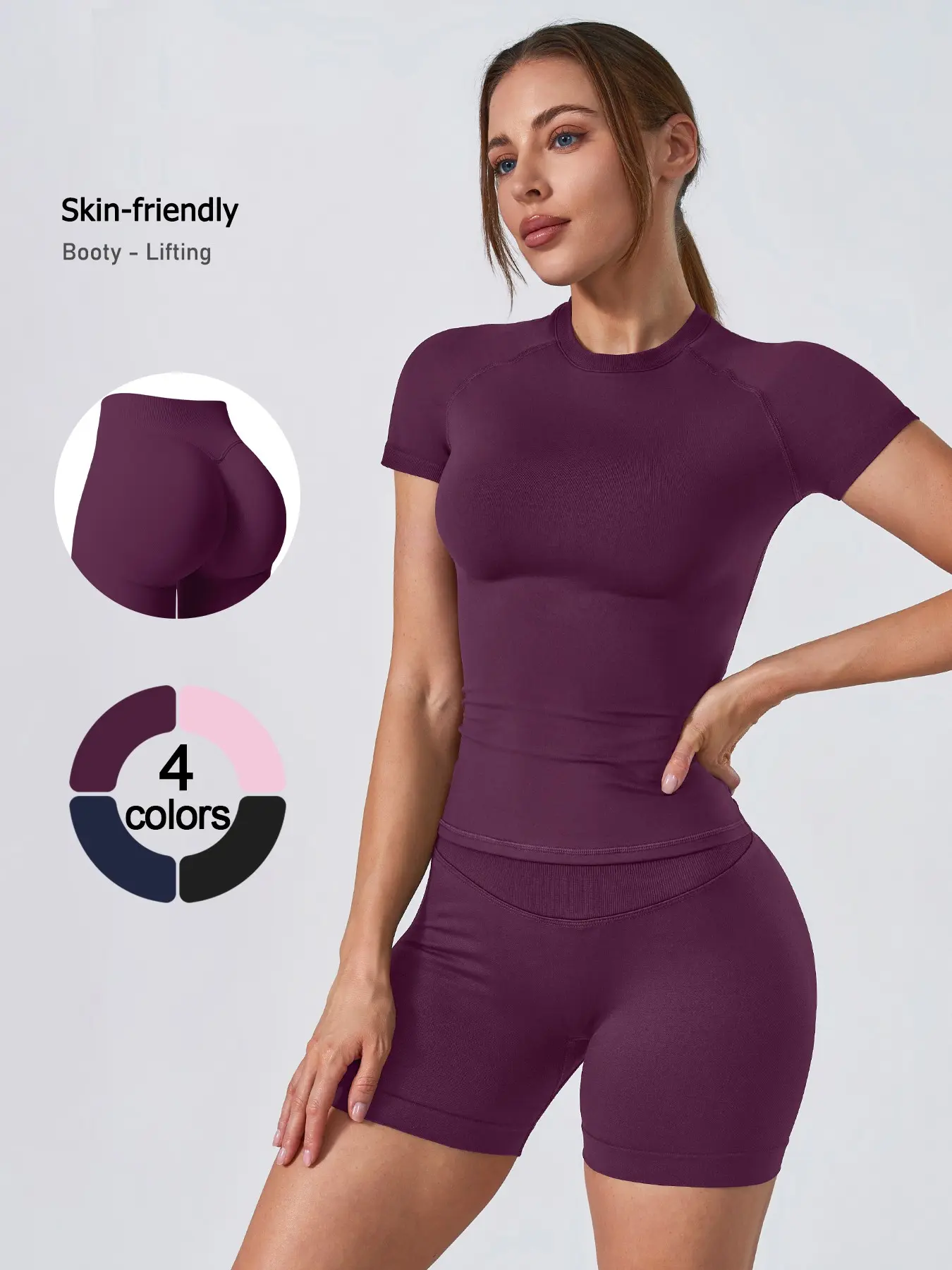 Women's Two-Piece Sportswear Set, Soft Skin-Friendly, Breathable Workout, Round Neck, Sleeveless Design, High-Waisted Pants, Slimming Effect, Soft Stretch Activewear