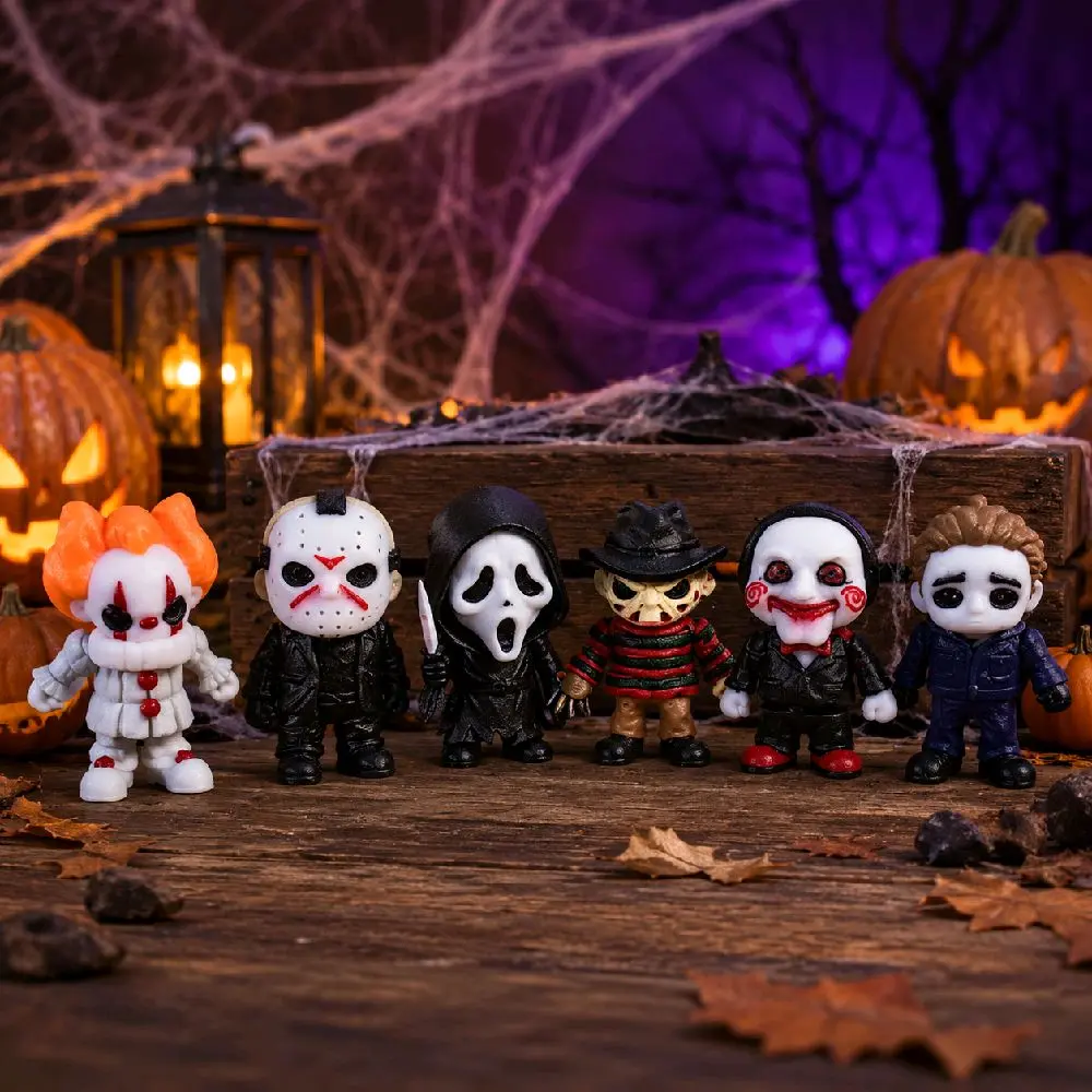 Mini Fright Friends Halloween Flexi Figure Set | 3D Printed Mini Monsters | Halloween Goodie Bags, Birthday Favors, Party Gifts