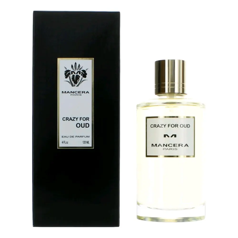 Mancera Crazy For Oud EDP, Powdery Aromatic Scent with Laos Oud and Bergamot, 4 fl oz Unisex Fragrance Spray