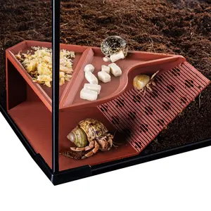 Crab Cave Habitat with Climbing Tunnel, Hermit Crab Tank Accessories, Climbing Toys, Habitat Decor for Pet Crab Up to 2.4in Tall