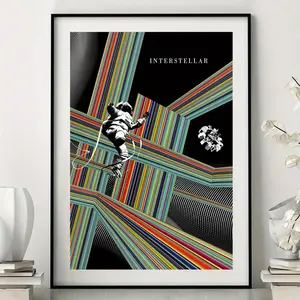 2D Flat, 1 Piece Interstellar Movie Canvas Poster Art - Frameless Vertical Wall Decor, High-Quality Vibrant Print on Durable Canvas, Modern Classic Decorative Style Suitable for Bedroom, Living Room, Office, Dormitory - Ideal Gift for Movie Fans, Living R