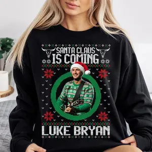 All I Want For Christmas Is Lukee Bryann Sweatshirt, Vintage Lukee Bryann Sweatshirt, Vintage Christmas Sweater, Unisex Country Music Graphic Shirt, Gift For Her, Womenswear's Top