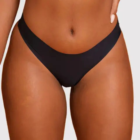 SHAPELLX Women's Seamless Underwear Thongs - Cosmolle AirWear Free Cut Yarn Lingerie Panties for Daily Wear