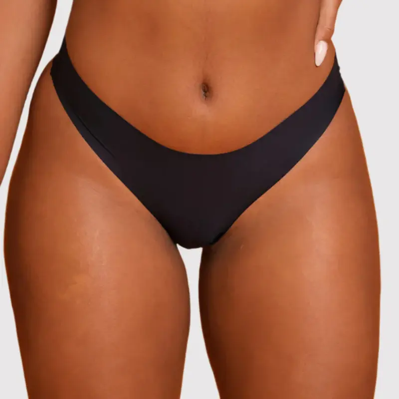 SHAPELLX Women's Seamless Underwear Thongs - Cosmolle AirWear Free Cut Yarn Lingerie Panties for Daily Wear