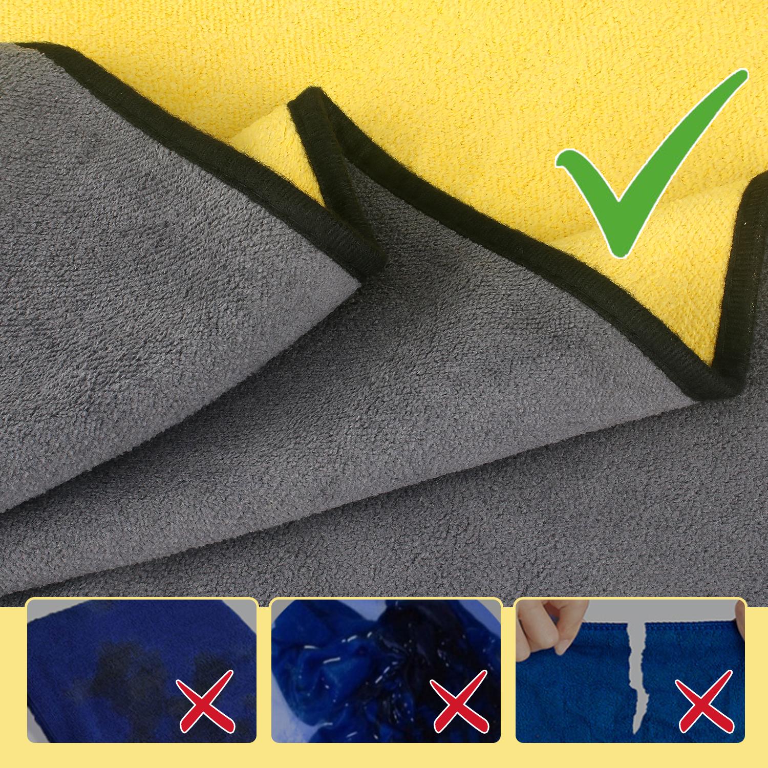Microfiber Car Towels: Ultra-Absorbent, Lint & Scratch Free Detailing Cloths for Auto & Home Cleaning.