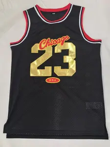 Men's Embroidered Basketball Shirt, Lightweight Jersey, Chicago #23 Sports Wear, Summer Training Top, Gym Workout Clothes