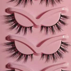p715 Fall-Inspired Spider Lash Effect | Voluminous Faux Cluster Eyelashes | Russian Lash Glam | Long Wispy Strips