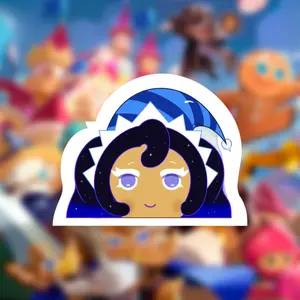 Moonlight Cookie Peeker - Cookie Run Kingdom Game | Waterproof Vinyl & Holographic Sticker | Water Resistant Matte Sticker | Laminated Sticker Protection