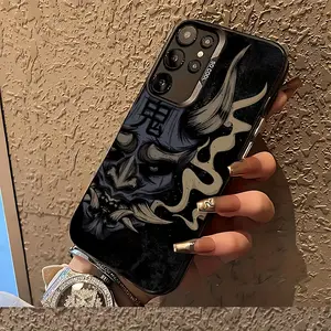 Phone Case - The Dark Warrior Mask Phone Case Is Compatible with Samsung Galaxy S25, S24, S23, S22, S21, S20 FE Ultra Plus 4G And 5G, Featuring a Matte Anti-Drop Back Cover.