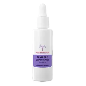 NovaDerm Institute Power Of C Brightening Serum - Hydrating & Moisturizing Skincare with Calming Stabilized Vitamin C, Hyaluronic Acid, and Natural Ingredients - Moisturize