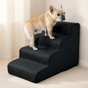 Pet Dog Cat Pig Climbing Ladder Sofa, Play Training Stairs, Corner Step Pet Bedside Couch, Removable Washable Fabric, Puppy Home