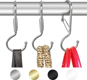 6 Purse Hanger for Closet. Tote Hanger. S-Shaped Hooks S Hooks Twist Design. Anti Drop S-Shaped Hook for hanging handbags with Safety Buckle to  Falls. Heavy Duty. (, Twisted)