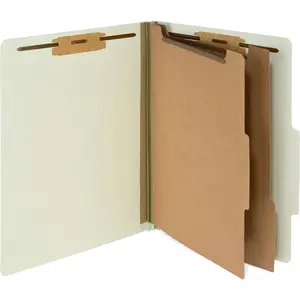 10 Pack Letter Size Gray Green Classification Folders 2 Divider 2 Inch Tyvek Expansions Durable 2 Prongs for Organizing Standard Medical Files and Office Reports