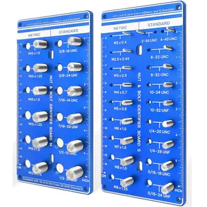Thread Checker, 31-Size Dual-Panel  Gauge with 304 Stainless Steel Pins, SAE & Metric Nut and Bolt Size Finder, Heavy-Duty Fastener Identifier for Mechanics, DIY, Workshop