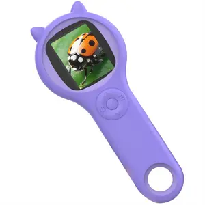 Microscope for Kids - Portable Handheld Magnifying Glass Digital Microscope for Kids Educational Science Toys Purple