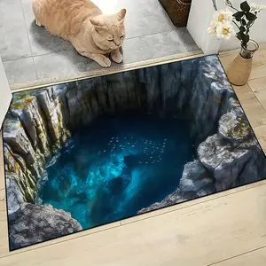 3D visual rug, Decorative rug mat, Entrance Doormat, door mat, 3D visual effect HD print rug, funny cool rug, soft and comfortable floor mat non-slip, machine washable, home decoration, suitable for home decor
