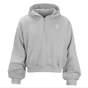 Gray MCE quarter zip hoodie