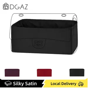 DGAZ Silk Purse Organizer Insert for Chanel 2.55 Bags, Luxury Silky Handbag & Tote Organizer, Simple Bag Accessory