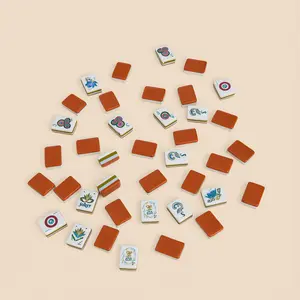 Acrylic Mahjong Sets Tiles 4-layer 160pcs Engraved American Mahjong Sets Premium Quality Mahjong for Entertainment