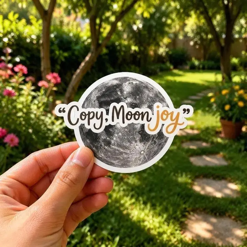 Copy Moon Joy Sticker, Artemis II Mission Sticker, Moon Landing Sticker