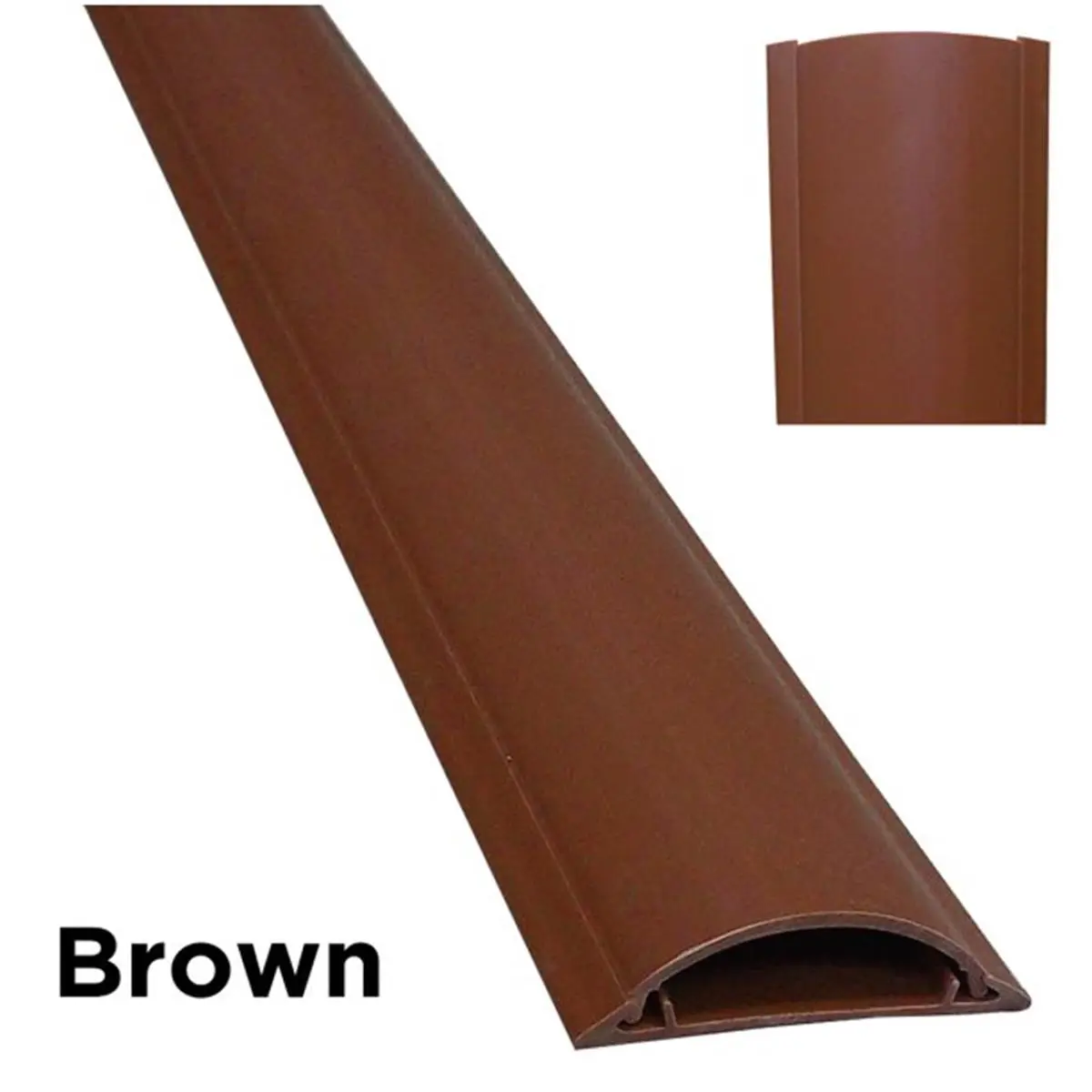 212 MAIN 59 in. Wire Cable Shield Protector Cord Cover, Brown, Easy Installation for Home Electrical Use