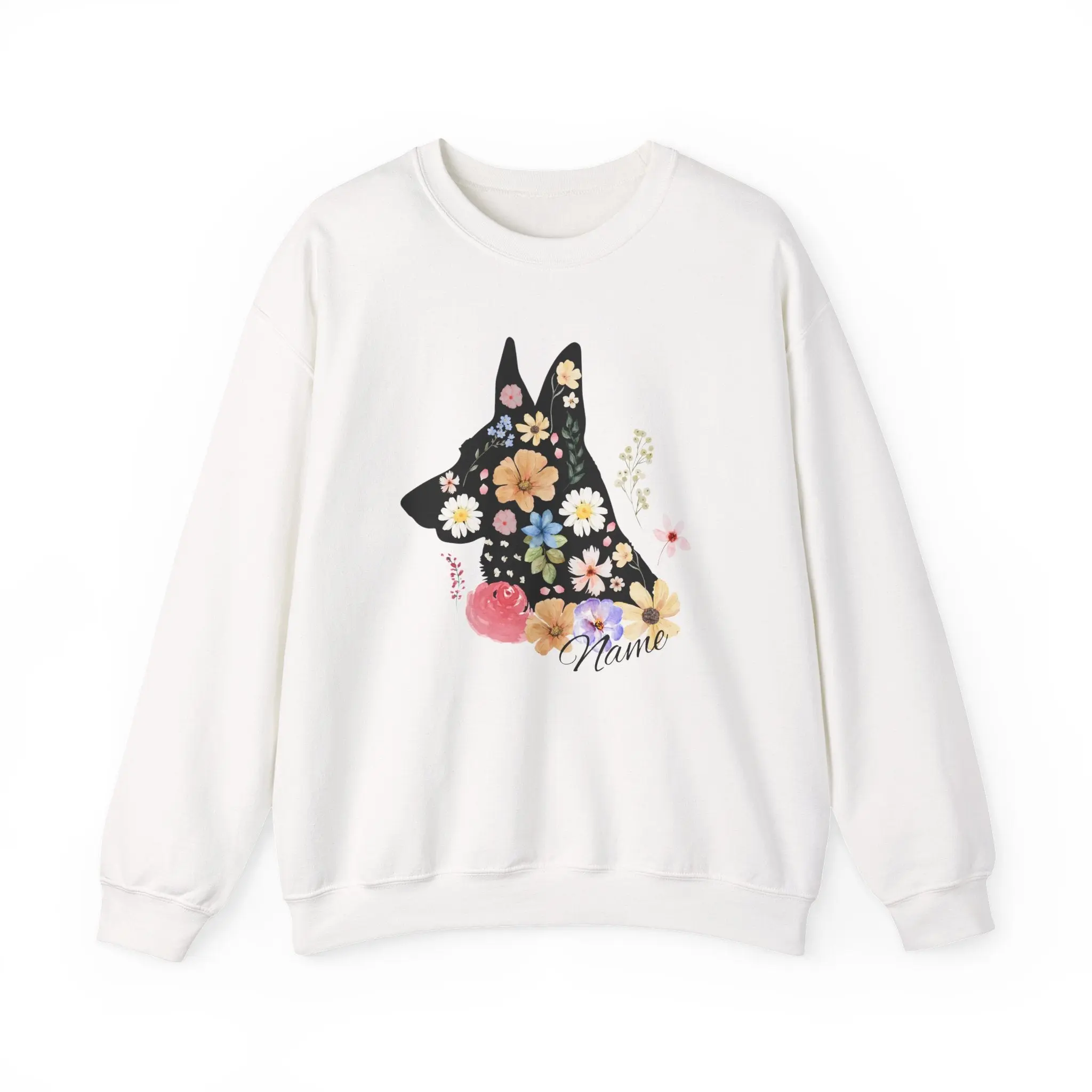 NEW Custom Floral German Shepherd Sweatshirt