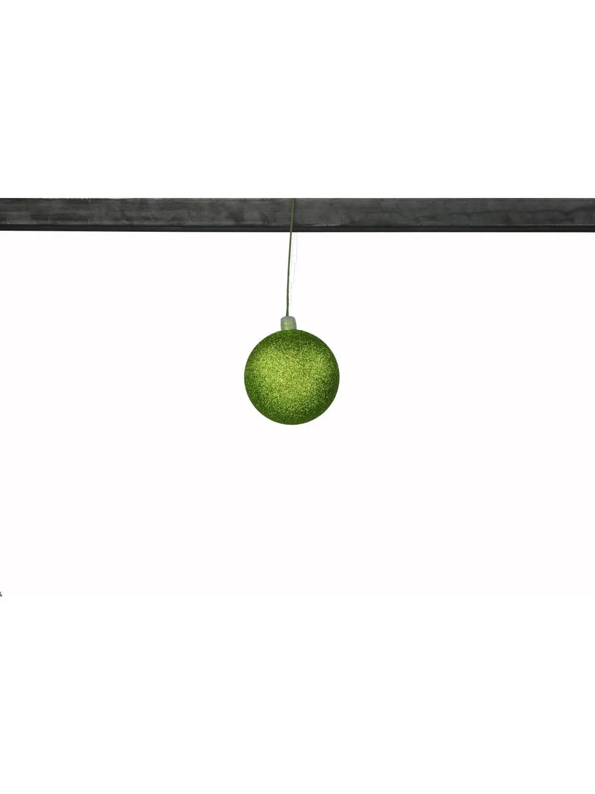 212 MAIN 3 in. Glitter Ball Christmas Ornaments with Wire, Lime Green Party Decoration Supplies, 12-Pack Artificial Tree Decor, Dangling Sparkly Balls Decor, Queens of Christmas ORN-BLKG-80-LG-12PK, Artificial Tree Christmas Decor