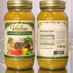 Valou Seasoning Blend 16 oz 473ml Nutritious Spice Mix for Cooking