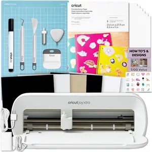 Cricut Joy Xtra Cutting Machine with Printable Sticker Paper Bundle - Sticker Making Kit with Craft Die-Cutting Machine - DIY Planner Stickers, Classroom Rewards and Laptop Case Decals