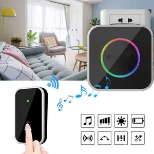 1000Ft Long Range Wireless Doorbell, Weatherproof & Easy Installation – 45 Chimes Adjustable Volume with Colorful LED