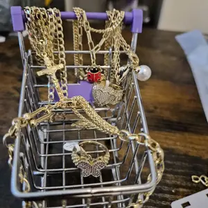 Carrito Emprendedor Joyeria Mixta Oro Laminado 14k with Multiple Designs and Versatile Use