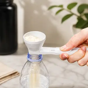 Spill-Proof Protein Scoop Funnel | No Mess Powder Transfer | BPA-Free 2-in-1 Scoop Spill-Proof Protein Scoop Funnel | No Mess Powder Transfer | BPA-Free 2-in-1 Scoop