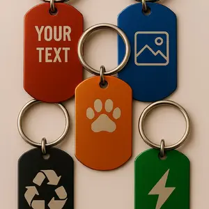 Personalized Engraved Keychain/ id Tags - Customizable Accessory- purse keychain- inspirational quote keychain- by etch & Emblems