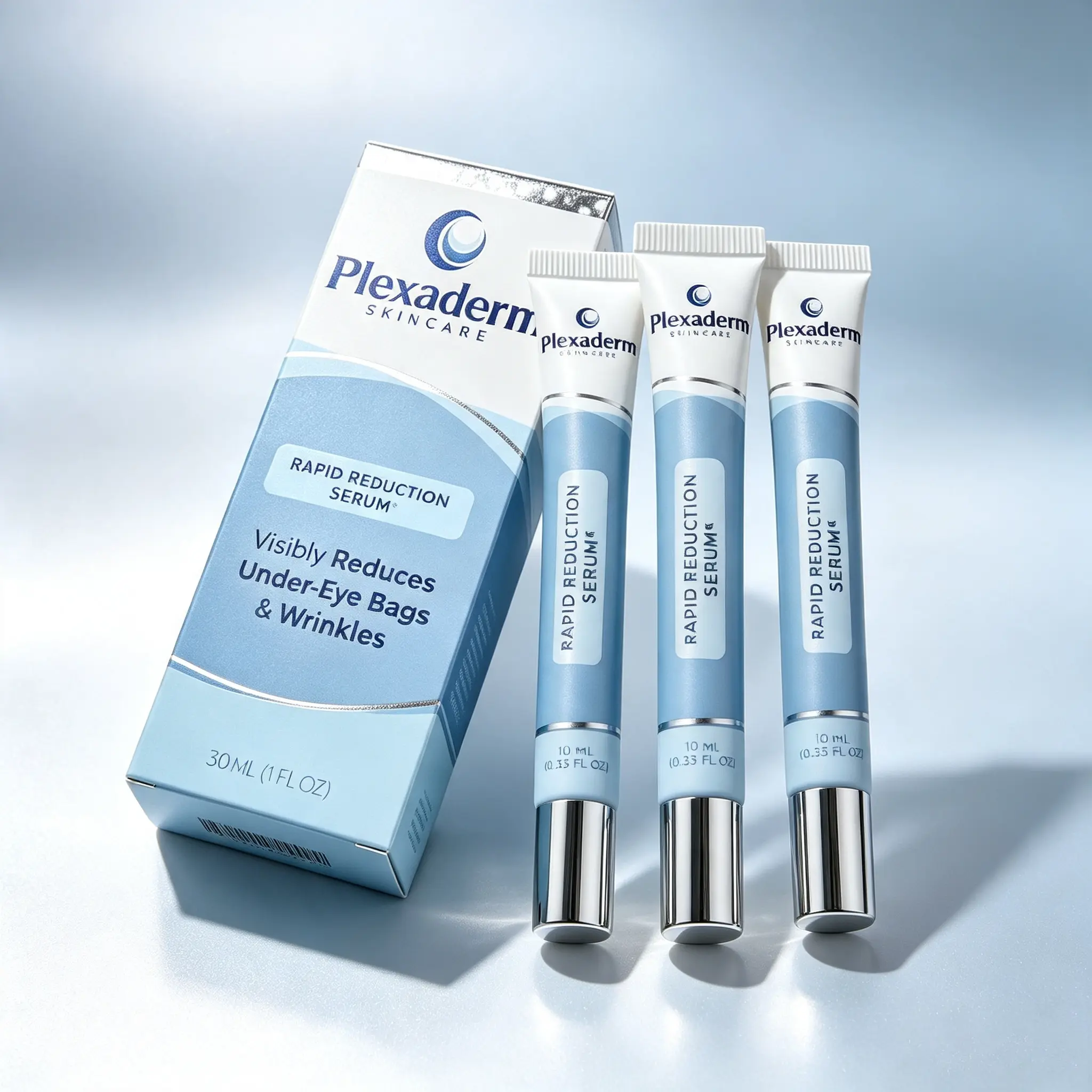 Plexaderm Rapid Reduction Anti-Aging Eye Serum (10ml) - Fast-Acting Tightening Treatment for Wrinkles, Puffiness, Dark Circles in Daily Skincare