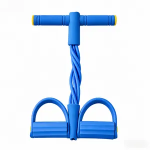 3-in-1 Adjustable Pedal Resistance Band, 8-Tube Multifunctional Tension Rope, Natural Latex Band for Body Shaping Workouts (Adult Party Game Accessory)