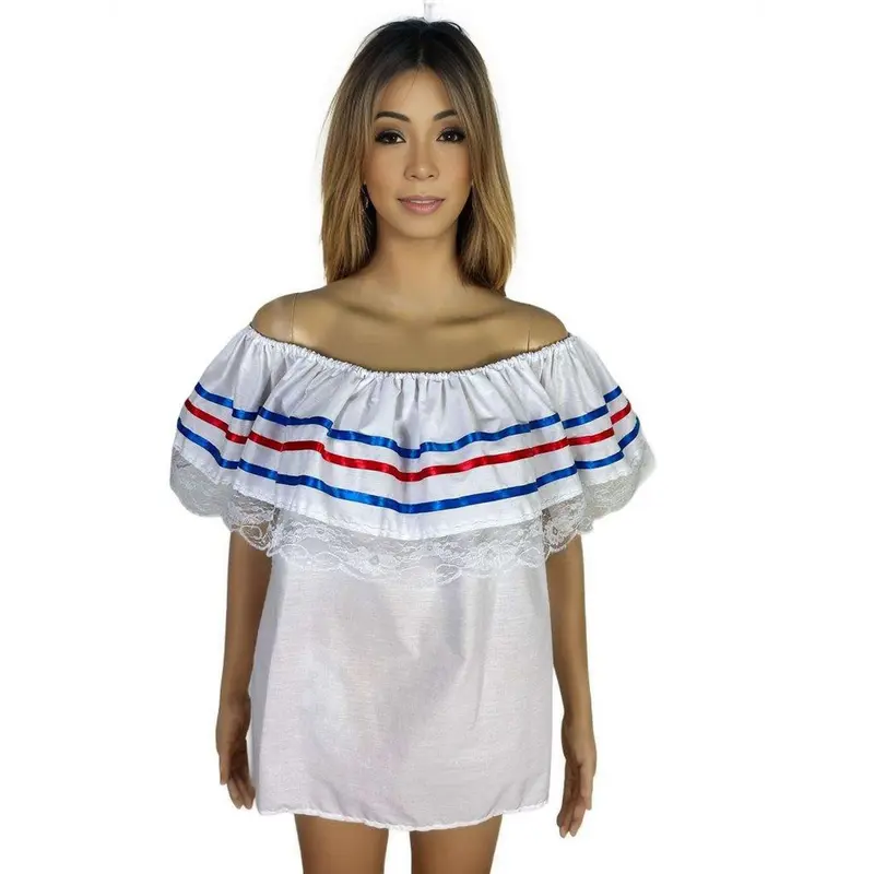 white christmas dresses Costa Rican Traditional Women Casual Dress – VivianFongDesignsLLC main image 0