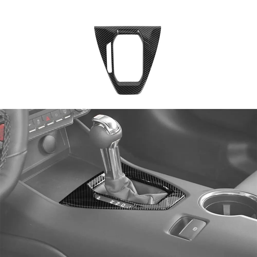 ABS Perfect Fit Center Console Gear Shift Panel Cover Trim - Self-Adhesive, Laser Cut, UV Resistant Car Interior Accessories, Vehicle Accessories for 2024+ Ford Mustang