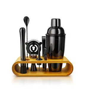 【AREL】10-Piece Premium Bartender Set (with Bamboo Holder) — Stainless Steel Cocktail Set,Perfect For Home Bars, Housewarming Gifts, Father's Day Gifts, Men's Gifts, And Christmas Gifts.