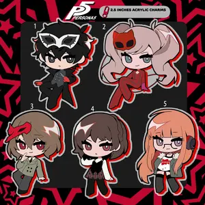Persona 5 Acrylic Keychains- 2.5 inches - Joker, Futaba, Akechi, Ann, Makoto