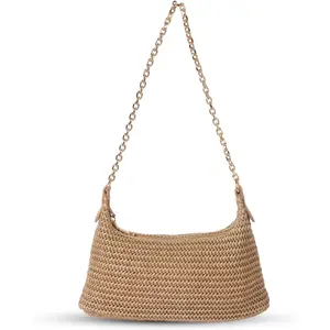 Women's Straw Woven Beach Bag Summer Vacation  Purse