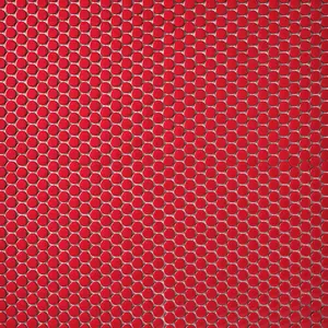 Simple Red Penny Round Ceramic Mosaic Glossy Sample