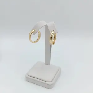 Yordy 14k Gold Plated Minimalist Modern Earrings for Women Medium Size 20mm to 30mm Diameter Comfortable Fit High Quality Accessory Elegant Versatile