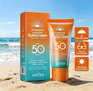SADOER Sunscreen Lotion, Broad Spectrum SPF 50+ UVA/UVB Protection, Lightweight Quick-Dry Water Resistant Non-Greasy Sunscreen for Face & Body, Daily Outdoor Sun Protection for All Skin Types