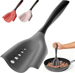 Mincing Spatula Meat Chopper, Hamburger Grinder, Premium Heat Resistant Smasher for Ground Beef, Potato Mix Tool, Meat & Poultry Tenderizers,Ground Beef Chopper Tool