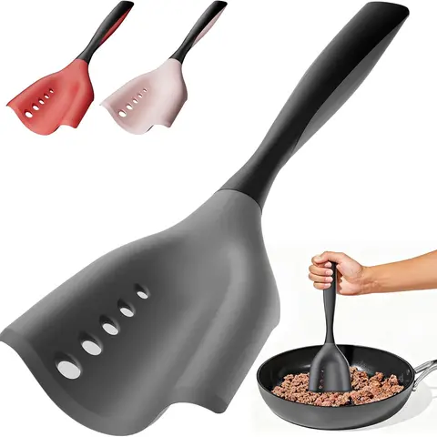 Mincing Spatula Meat Chopper, Hamburger Grinder, Premium Heat Resistant Smasher for Ground Beef, Potato Mix Tool, Meat & Poultry Tenderizers,Ground Beef Chopper Tool