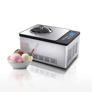 Whynter ICM‑200LS 2 qt. Automatic Ice Cream Maker Compressor Upright w/ Stainless Steel Bowl & Built-in Timer - Stainless Steel