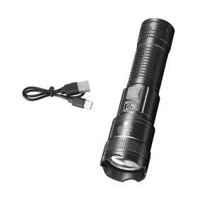 Ultra Bright LED Flashlight, 20000 Lumen Rechargeable Flashlight with Zoom, 3 Modes High Power Tactical Flashlight with Digital Display, Waterproof Flashlight for Camping, Hiking, Emergency, Outdoor, USB C Rechargeable Flashlight, Portable Handheld Flashl